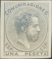 (*)127s. 1872. 1 Pts Lila. SIN DENTAR. MAGNIFICO Y RARO. Cert. CEM. - Other & Unclassified