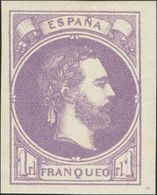 *158. 1874. 1 Real Violeta. Color Intenso Y Grandes Márgenes. PIEZA DE LUJO. - Other & Unclassified