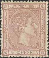 *163. 1875. 5 Cts Lila. Muy Bien Centrado. MAGNIFICO. - Other & Unclassified