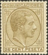 *194. 1878. 25 Cts Sepia Oliva. Excelente Centraje. MAGNIFICO. - Other & Unclassified
