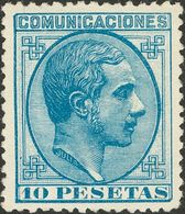 (*)199. 1878. 10 Pts Azul. Excelente Centraje. MAGNIFICO. Cert. GRAUS. - Altri & Non Classificati