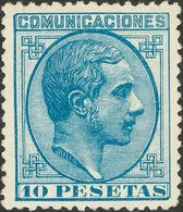 (*)199. 1878. 10 Pts Azul. Excelente Centraje. MAGNIFICO. Cert. GRAUS. - Other & Unclassified