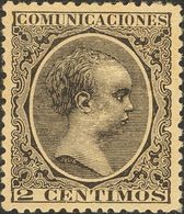 *214. 1889. 2 Cts Negro. Excepcional Centraje. PIEZA DE LUJO. - Otros & Sin Clasificación