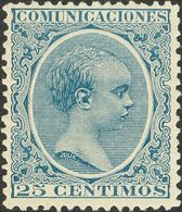 *221. 1889. 25 Cts Azul. Excelente Centraje. MAGNIFICO. - Other & Unclassified