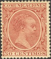 **224. 1889. 50 Cts Carmín. Color Muy Intenso. MAGNIFICO. - Other & Unclassified
