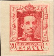 (*)316P. 1922. 20 Cts Carmín. ENSAYO DE COLOR (sin Dentar). MAGNIFICO. (Gálvez 2094) - Other & Unclassified