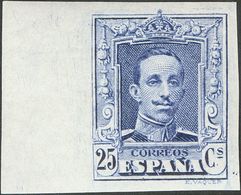 *NE24s(2). 1922. 25 Cts Azul. NO EMITIDO Y SIN DENTAR. MAGNIFICO Y MUY RARO. Edifil 2019:  +140 Euros - Otros & Sin Clasificación