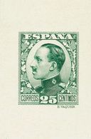 (*)495P. 1930. 25 Cts Verde. PRUEBA DE PUNZON. MAGNIFICA Y RARISIMA. (Gálvez 2494) - Other & Unclassified