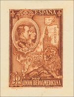 (*)581P. 1930. 10 Pts Castaño Amarillo. PRUEBA DE PUNZON. MAGNIFICA Y RARA. - Other & Unclassified