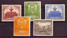 **/*604/13cca. 1931. Serie Completa, Cinco Valores (el 10 Cts Con Fijasellos). Variedad CAMBIOS DE COLOR. MAGNIFICA. Edi - Other & Unclassified