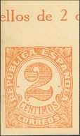 **678s. 1933. 2 Cts Castaño Rojo, Borde De Hoja (doblez Sin Importancia En El Margen Izquierdo). SIN DENTAR. MAGNIFICO.  - Otros & Sin Clasificación