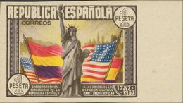 **763s. 1938. 1 Pts Multicolor, Borde De Hoja. SIN DENTAR. MAGNIFICO. Edifil 2019: +100 Euros - Other & Unclassified