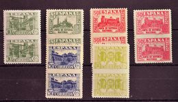 **/*805/10spv. 1936. Serie Completa, Seis Valores En Parejas Verticales (Edifil 808Aspv Con Fijasellos). Variedad SIN DE - Other & Unclassified