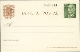 **EP90. 1962. 70 Cts Verde Sobre Tarjeta Entero Postal. MAGNIFICO. Edifil 2019: 51 Euros - Sonstige & Ohne Zuordnung