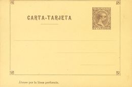 (*)EPP1. 1892. 15 Cts Castaño Sobre Amarillo, Sobre CARTA-TARJETA Doble, Impresa Sólo En Anverso. MAGNIFICA Y RARISIMA. - Altri & Non Classificati