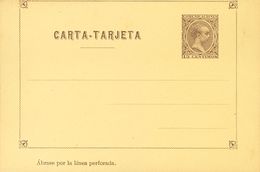 (*)EPP1. 1892. 15 Cts Castaño Sobre Amarillo, Sobre CARTA-TARJETA Doble, Impresa Sólo En Anverso. MAGNIFICA Y RARISIMA. - Sonstige & Ohne Zuordnung