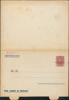 (*)EP492. 1925. 5 Cts Lila Sobre Tarjeta Entero Postal PLATERIA JOYERIA D.GARCIA (conservación Habitual). MAGNIFICA Y RA - Altri & Non Classificati