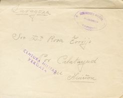 Sobre . 1937. (17 De Abril). Carta (con Texto) De PLACENCIA DE LAS ARMAS (GUIPUZCOA) A ANIÑON (ZARAGOZA). Marca De Franq - Autres & Non Classés