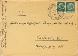 Sobre . 1938. 6 P Verde De Alemania, Dos Sellos. Remitida Desde El Acorazado Admiral Scheer Y Dirigida A LEIPZIG (ALEMAN - Other & Unclassified