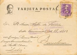 Sobre . 1939. Conjunto De Siete Tarjetas Postales De LEON A BARCELONA, Remitidas Desde El Campo De Concentración De Sant - Altri & Non Classificati