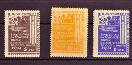 *. 1937. 5 Cts Castaño, 10 Cts Ocre Y 1 Pts Azul. LERIDA. BONITOS. (Fesofi 8, 9, 13 Y Allepuz 8, 9, 14) - Other & Unclassified