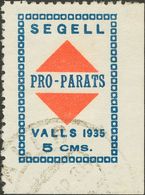 º. 1935. 5 Cts Azul Y Rojo. VALLS (TARRAGONA). PRO PARATS. MAGNIFICO Y RARO. (Allepuz 9) - Otros & Sin Clasificación