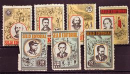 (*). 1937. Siete Viñetas De 10 Cts (conservación Habitual) En Diversos Colores. SELLO EDITORIAL. BONITAS Y RARAS. (Guill - Otros & Sin Clasificación