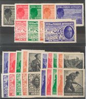 *. 1937. Serie Completa De Cada Uno De Los Cinco Colores Emitidos (falta El 10 Cts Negro Del General Pozas). FOYER DU FR - Other & Unclassified