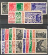 *. 1937. Serie Completa De Cada Uno De Los Cinco Colores Emitidos (falta El 10 Cts Negro Del General Pozas). FOYER DU FR - Otros & Sin Clasificación