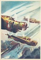 (*). (1937ca). Tarjeta Postal Ilustrada (sin Utilizar) De Voluntarios Italianos En España "Bombardieri Veloci In Azione  - Autres & Non Classés