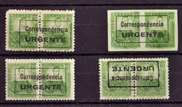 *44, 44s, 44he, 44hi. 1936. Conjunto De Cuatro Parejas Del 10 Cts Verde, Uno SIN DENTAR, Otro Variedad CARRESPONDENCIA Y - Other & Unclassified