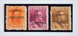 *9N, 11N, 12N. 1928. 50 Cts Naranja, 4 Pts Carmín Violeta Y 10 Pts Castaño. NºA000.000. MAGNIFICOS Y RARISIMOS. Edifil 2 - Altri & Non Classificati