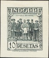 (*)26P. 1929. 10 Pts Pizarra. PRUEBA DE PUNZON. BONITA Y RARA. - Otros & Sin Clasificación