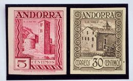 (*)29ecs, 36ecs. 1935. 5 Cts Lila Y 30 Cts Castaño. ERRORES DE COLOR Y SIN DENTAR. MAGNIFICOS Y RAROS. Edifil 2013: 880  - Otros & Sin Clasificación