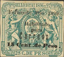 *47G. 1899. 15 Ctvos Sobre 25 Ctvos Verde. MAGNIFICO. Edifil 2018: 179 Euros - Otros & Sin Clasificación