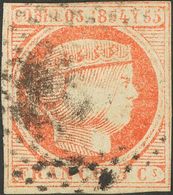 º5. 1855. 5 Cuartos Rojo. MAGNIFICO. Cert. CEM. Edifil 2019: 565 Euros - Andere & Zonder Classificatie