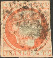 º6. 1855. 5 Cuartos Bermellón (margen Derecho Justo). MAGNIFICO. Edifil 2019: 1.150 Euros - Other & Unclassified