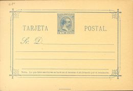 (*)EP10/11. 1896. 2 Cts Azul Y 3 Cts Castaño Sobre Tarjetas Entero Postales. MAGNIFICAS. Edifil 2019: 117 Euros - Sonstige & Ohne Zuordnung