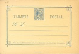 (*)EP10/11. 1896. 2 Cts Azul Y 3 Cts Castaño Sobre Tarjetas Entero Postales. MAGNIFICAS. Edifil 2019: 117 Euros - Andere & Zonder Classificatie