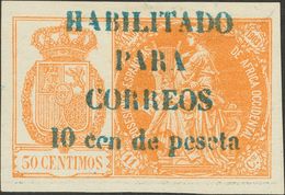 (*)26D. 1904. 10 Cts Sobre 50 Cts Naranja. MAGNIFICO. Edifil 2018: 184 Euros - Otros & Sin Clasificación