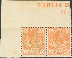 **82, 82A. 1911. 4 Pts Naranja (Tipo II), Pareja (conservación Habitual). Un Sello SOBRECARGA DOBLE (Tipo I). BONITA Y R - Sonstige & Ohne Zuordnung