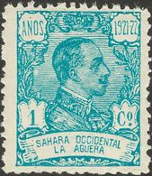 **14a. 1923. 1 Cts Azul Pálido. Variedad SIN DIERESIS, En La U. MAGNIFICO. Edifil 2013: 200 Euros - Other & Unclassified