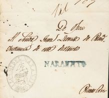 Sobre . (1850ca). NARANJITO A SAN JUAN. Marca NARANJITO, En Azul (P.E.1) Edición 2004. MAGNIFICA Y RARISIMA. - Autres & Non Classés