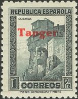 **124hcc. 1939. 1 Pts Pizarra. ERROR DE COLOR EN LA SOBRECARGA, En Carmín. MAGNIFICO Y RARO. Edifil 2013: 225 Euros - Other & Unclassified