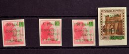 (*)NE10s, NE13s, NE16s, NE20s. 1940. 50 Cts Sobre 40 Cts, 1 Pts Sobre 40 Cts, 1'50 Pts Sobre 40 Cts Y 2'50 Pts Sobre 10  - Otros & Sin Clasificación