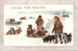 CACAO VAN HOUTEN CARAVANE DE TRAINEAUX A CHIENS DANS LA SIBERIE - Van Houten