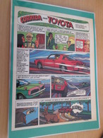 DIV415 : Clipping PUBLICITE BD PUBLICITAIRE CORRIDA POUR TOYOTA  -  Pour  Collectionneurs ... PUBLICITE  Années 80 - Beperkte Oplage En Curiosa - Alle Merken