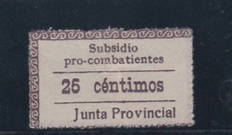 GUIPUZCOA.  EDIFIL 26 US.  25 CTS VIOLETA  SUBSIDIO PRO COMBATIENTES. - Emisiones Nacionalistas