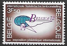 BELGIQUE     -  1972  .  Y&T N° 1621 *.    Belgica 72 - Unused Stamps