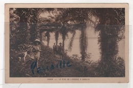 Delcampe - CP ANIMEE GABON - LA RIVE DE L'OGOOUE A SAMKITA - SOCIETE DES MISSIONS EVANGELIQUES PARIS - Gabun